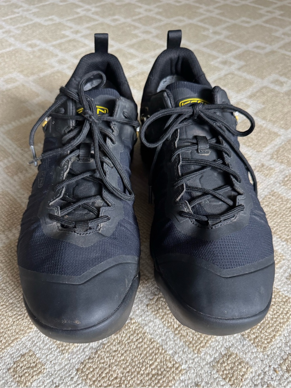 KEEN Venture Waterproof Hiking Trail Shoes Black Yellow Size 13 - Picture 15 of 15